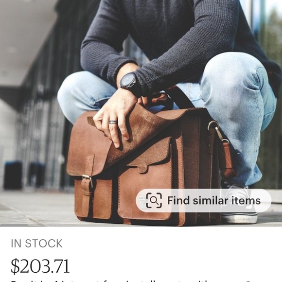 NWT and dust bag- and box men or woman’s leather bag - Picture 2 of 6